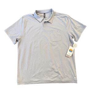 NEW Vuori Short Sleeve Ponto Performance Polo Frost Grey Heather Men’s Size XXL
